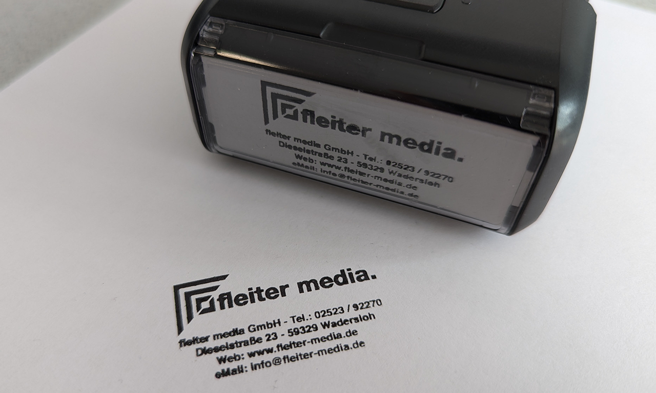 Firmenstempel kaufen bei fleiter media in Wadersloh und Lippstadt
