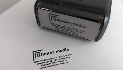 Firmenstempel kaufen bei fleiter media in Wadersloh und Lippstadt